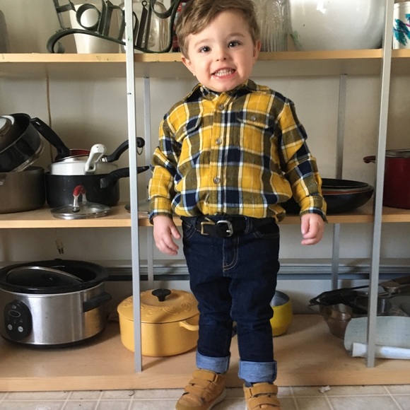 Handmade vintage kids leather belt, copper & brass - Picture 1 of 6